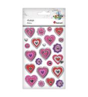 Naklejki foliowe serca mix 23szt