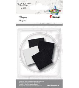 Magnesy samoprzylene kwadratowe 25,4x25,4mm 4szt