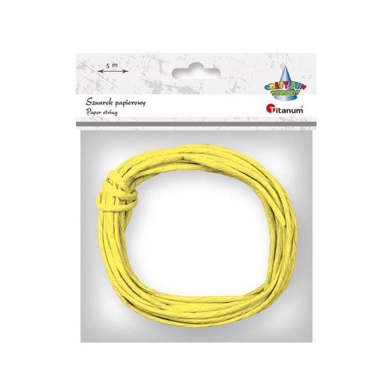 Sznurek papierowy 3.5mmx5m cytrynowy