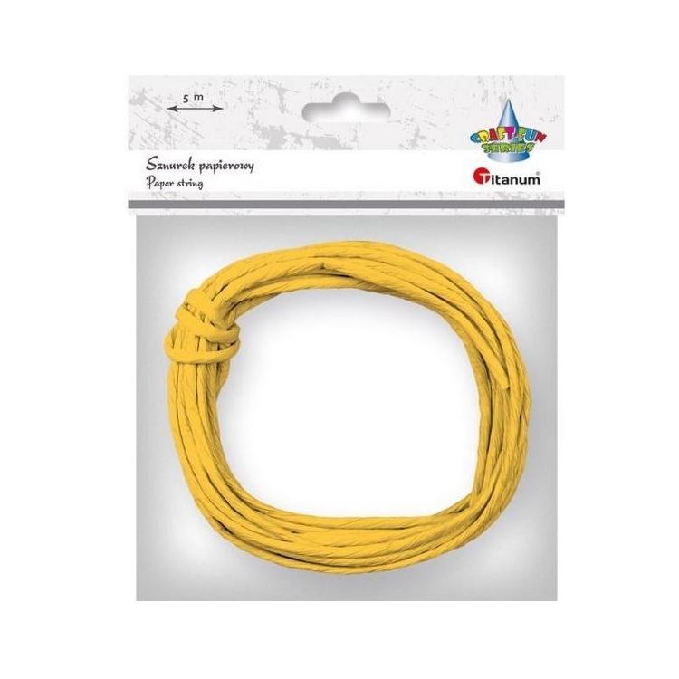 Sznurek papierowy 3.5mmx5m żółty
