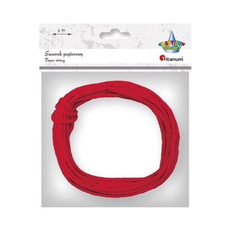 Sznurek papierowy 3.5mmx5m czerwony