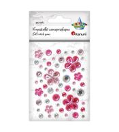 Kryształki samoprzylepne kwiaty mix 53szt