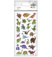 Naklejki wypukłe miękkie dinozaury 25szt