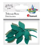 Filcowe liście na gałązce mix 4szt