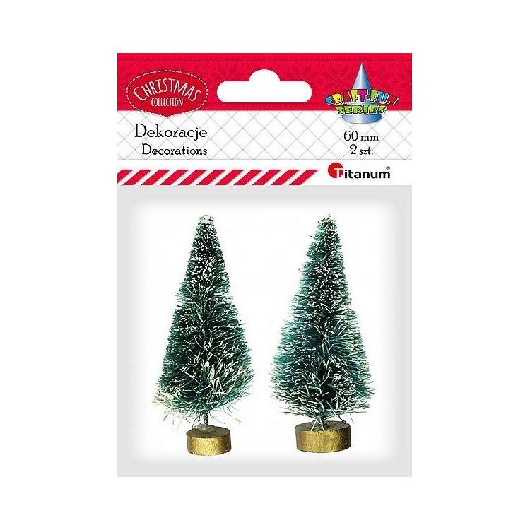 Drzewka plastikowe choinki z podstawką 2szt