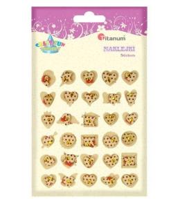 Naklejki papierowe 3D serca groszki mix 30szt