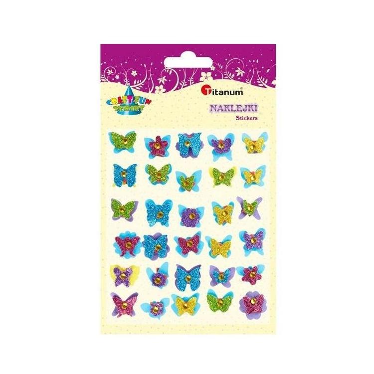 Naklejki papierowe 3D motylki mix