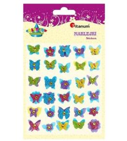 Naklejki papierowe 3D motylki mix