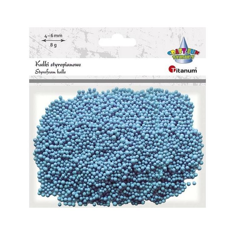 Kulki styropianowe 8g jasnoniebieskie mix 4-6mm