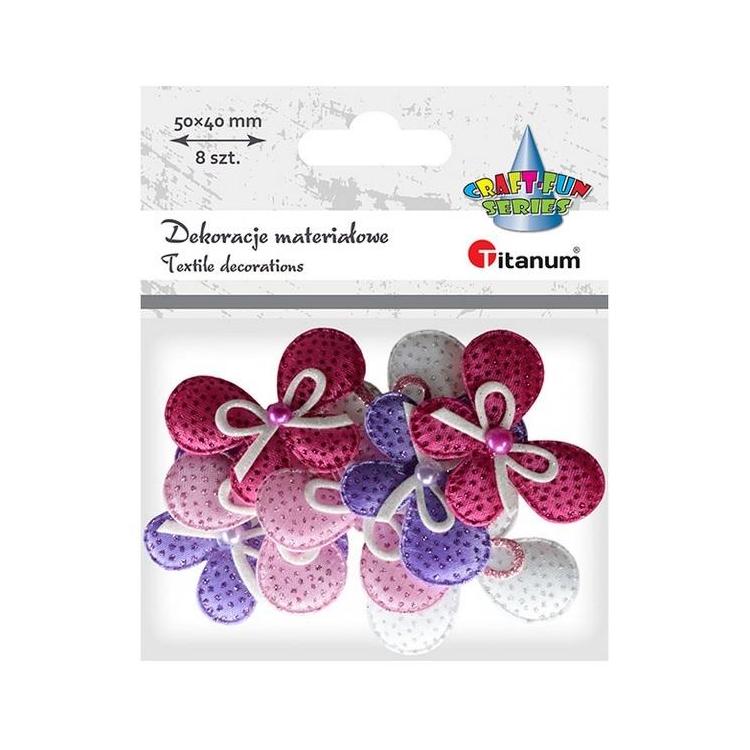 Ozdoba materiałowa Kokardki mix 8szt