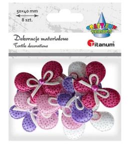Ozdoba materiałowa Kokardki mix 8szt