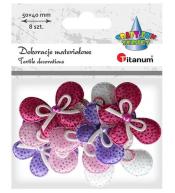 Ozdoba materiałowa Kokardki mix 8szt