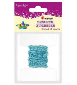 Perełki na sznurku 2,5mmx2m niebieskie