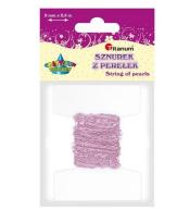 Perełki na sznurku 2,5mmx2m różowe