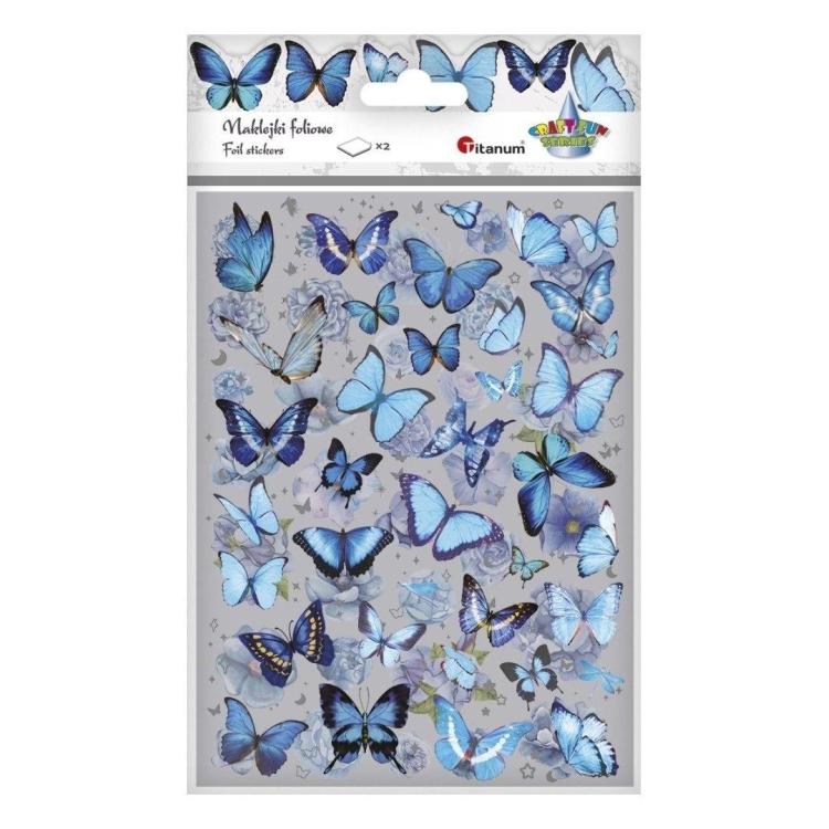 Naklejki foliowe 2 plansze motyle, kwiaty