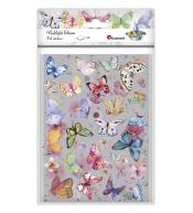 Naklejki foliowe 2 plansze motyle, kwiaty