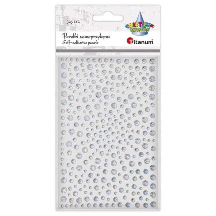 Kryształki samoprzylepne Okrągłe srebrne 325szt