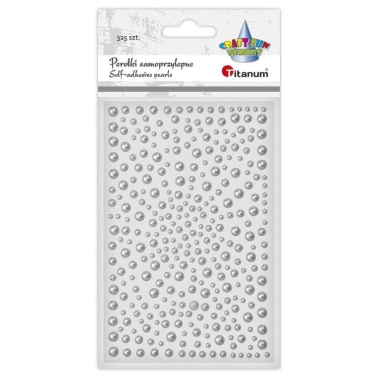Perełki samoprzylepne okrągłe białe 325szt