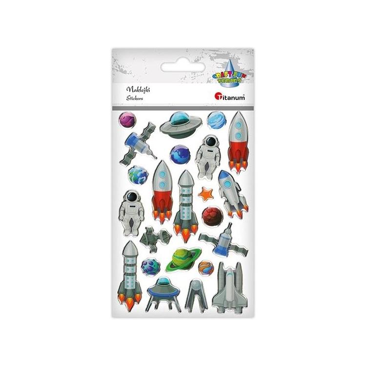 Naklejki żywica kosmos 23szt mix