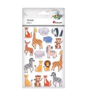 Naklejki wypukłe zwierzęta afrykańskie 17szt