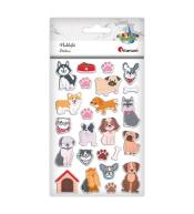 Naklejki wypukłe psy 24szt