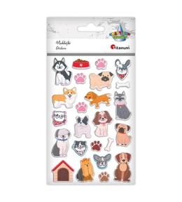 Naklejki wypukłe psy 24szt