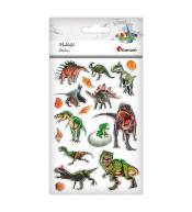 Naklejki wypukłe miękkie dinozaury mix 17szt