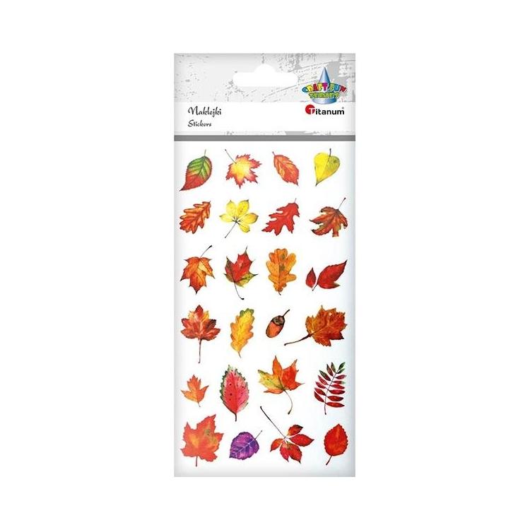 Naklejki foliowe jesienne liście 24szt.