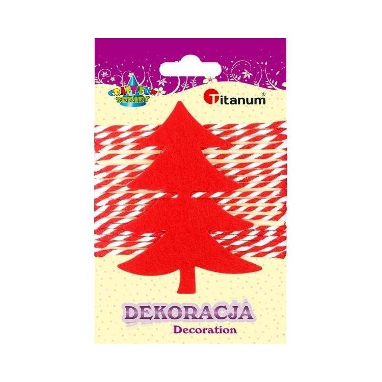Filcowa choinka czerwona