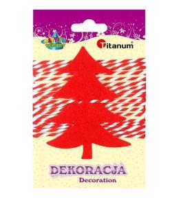 Filcowa choinka czerwona