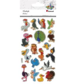 Naklejki wypukłe ptaki mix 18szt