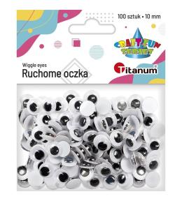 Oczy bez kleju i rzęs 10mm 100szt