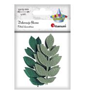 Filcowe liście na gałązce mix 4szt