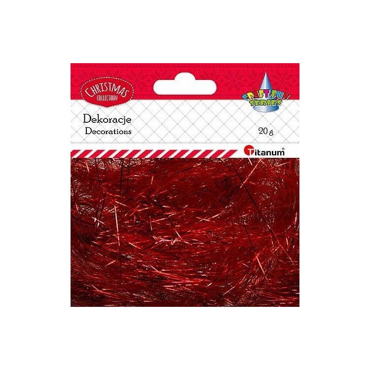 Włos anielski 20g czerwony metaliczny