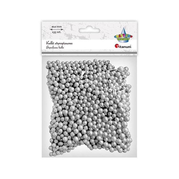 Kulki styropianowe 5/7mm 135szt srebrne