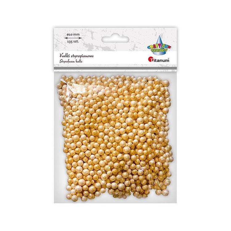 Kulki styropianowe 5/7mm 135szt złote