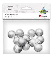Kulki styropianowe 25mm 12szt srebrne