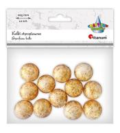 Kulki styropianowe 25mm 12szt złote