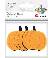 Dekoracje filcowe dynie 3D 50x50mm 8szt