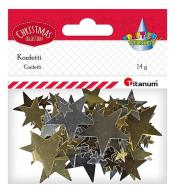 Konfetti Gwiazdki 14g złote, srebrne