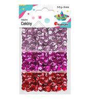 Cekiny okrągłe 8mm zestaw metaliczny 3 kolory x5g