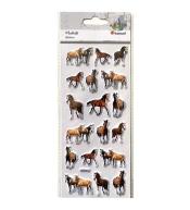 Naklejki wypukłe miękkie konie 18szt