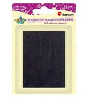 Magnesy samoprzylepne okrągłe czarne 12mm 12szt