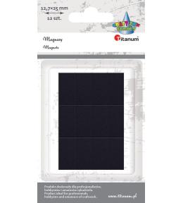 Magnesy samoprzylene prostokątne 12,7x25mm 12szt