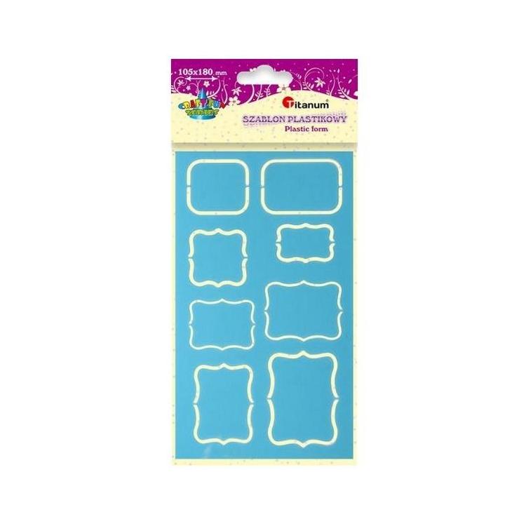 Szablon plastikowy 105x180mm ramki mix