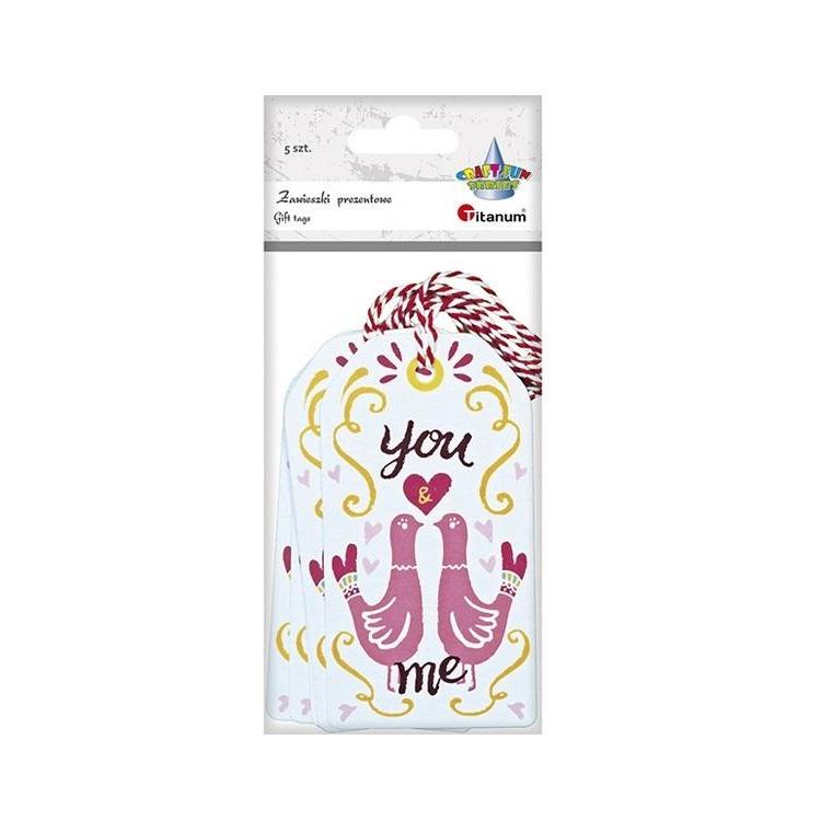 Zawieszki prezentowe gołębie you&me 5szt