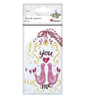 Zawieszki prezentowe gołębie you&me 5szt