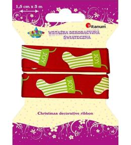 Wstążka materiałowa 15mm x 3m skarpety