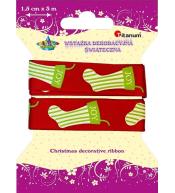 Wstążka materiałowa 15mm x 3m skarpety