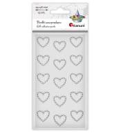 Perełki samoprzylepne Serca białe 15szt
